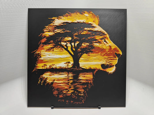 Lion Sunset Tray Cover