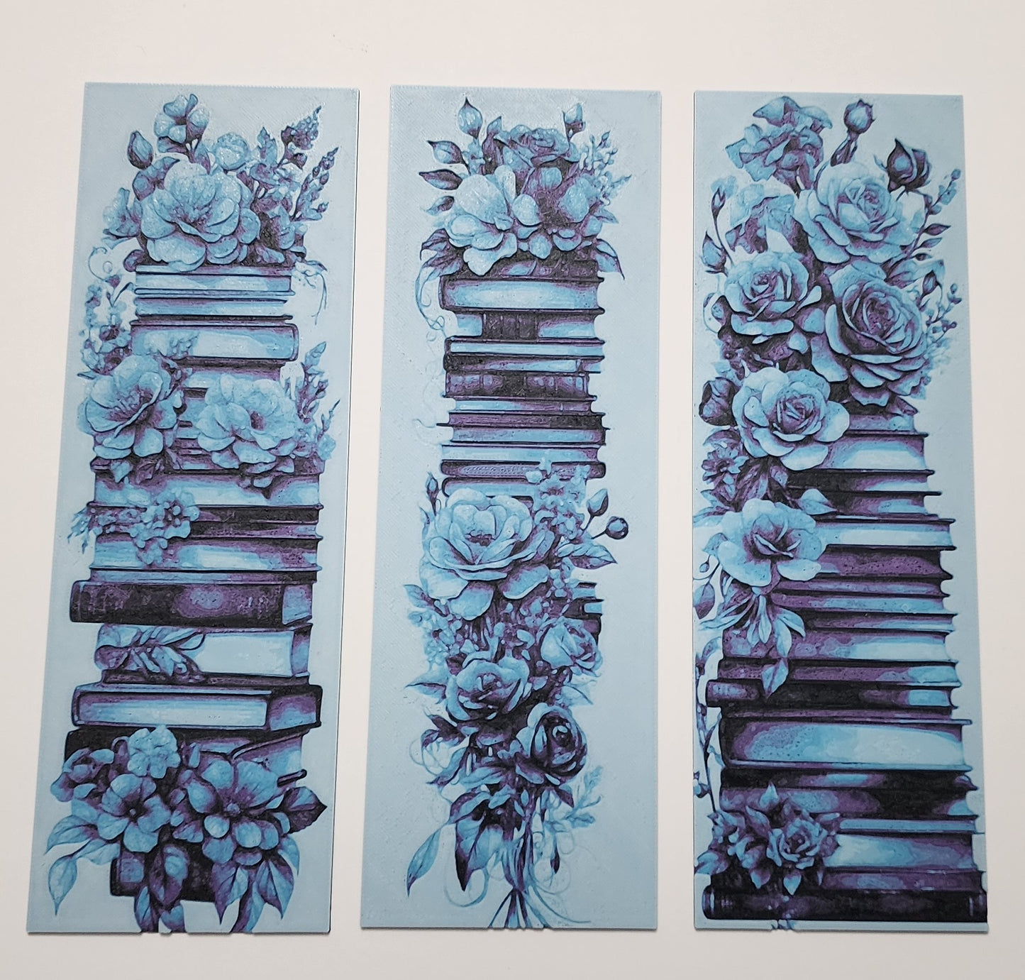 Floral Book Stack Bookmark Set