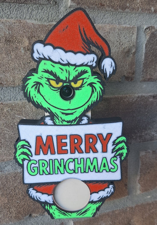 Grinch Doorbell Cover