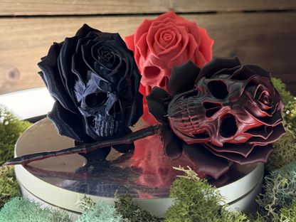 Skull Rose Floral Decor 4pc Set