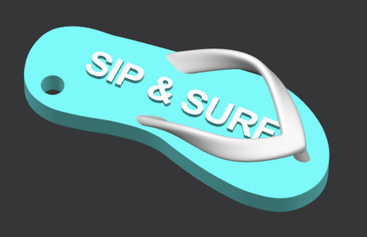 Sip & Surf Sandal Keychain