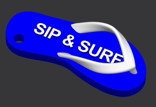 Sip & Surf Sandal Keychain