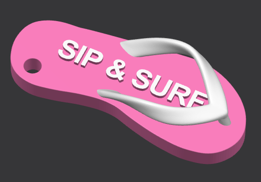 Sip & Surf Sandal Keychain