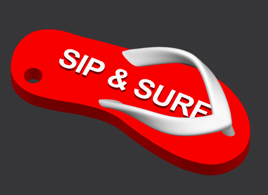 Sip & Surf Sandal Keychain